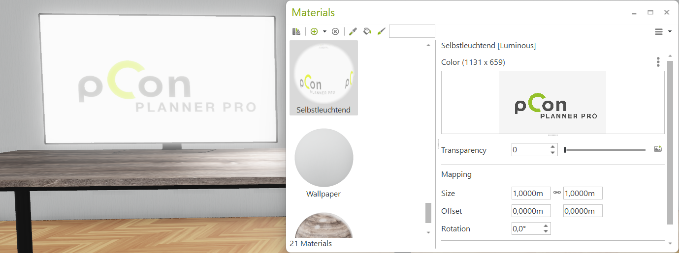 pCon.planner_Basics_Materials_Luminous_Texture